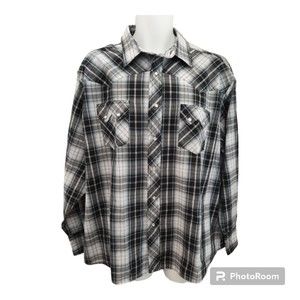 Men's Wranglers Western Shirt, Long Sleeves with White Snaps